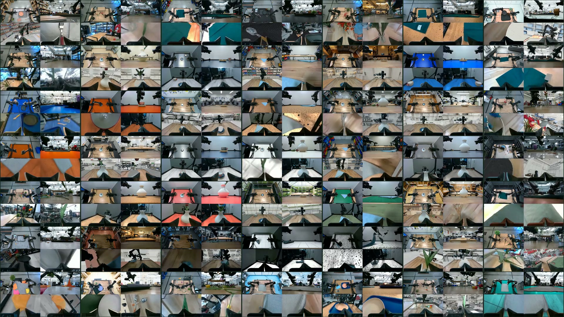 49 augmented demonstrations, each with four camera views